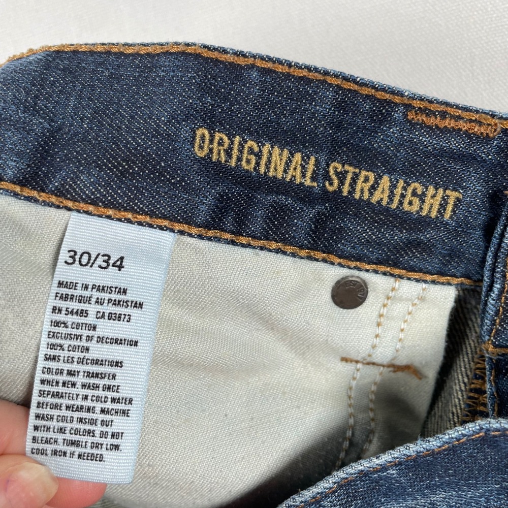 American Eagle Outfitters Men's Straight Jeans - Dark Blue - Picture 3 of 8